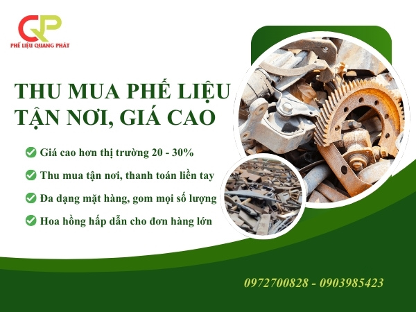Phế Liệu Quang Phát nhận thu mua đa dạng các loại phế liệu kim loại