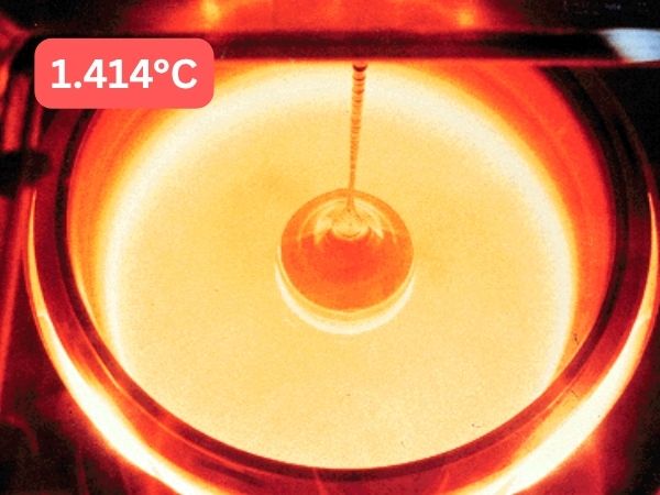 Nhiệt độ nóng chảy của Silicon là 1.414°C