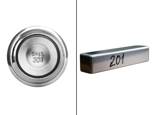 Phân biệt inox 304 và 201 thông qua ký hiệu sản phẩm